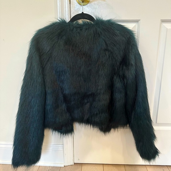 Free People Fur Jacket - Dark Green - Picture 2 of 2